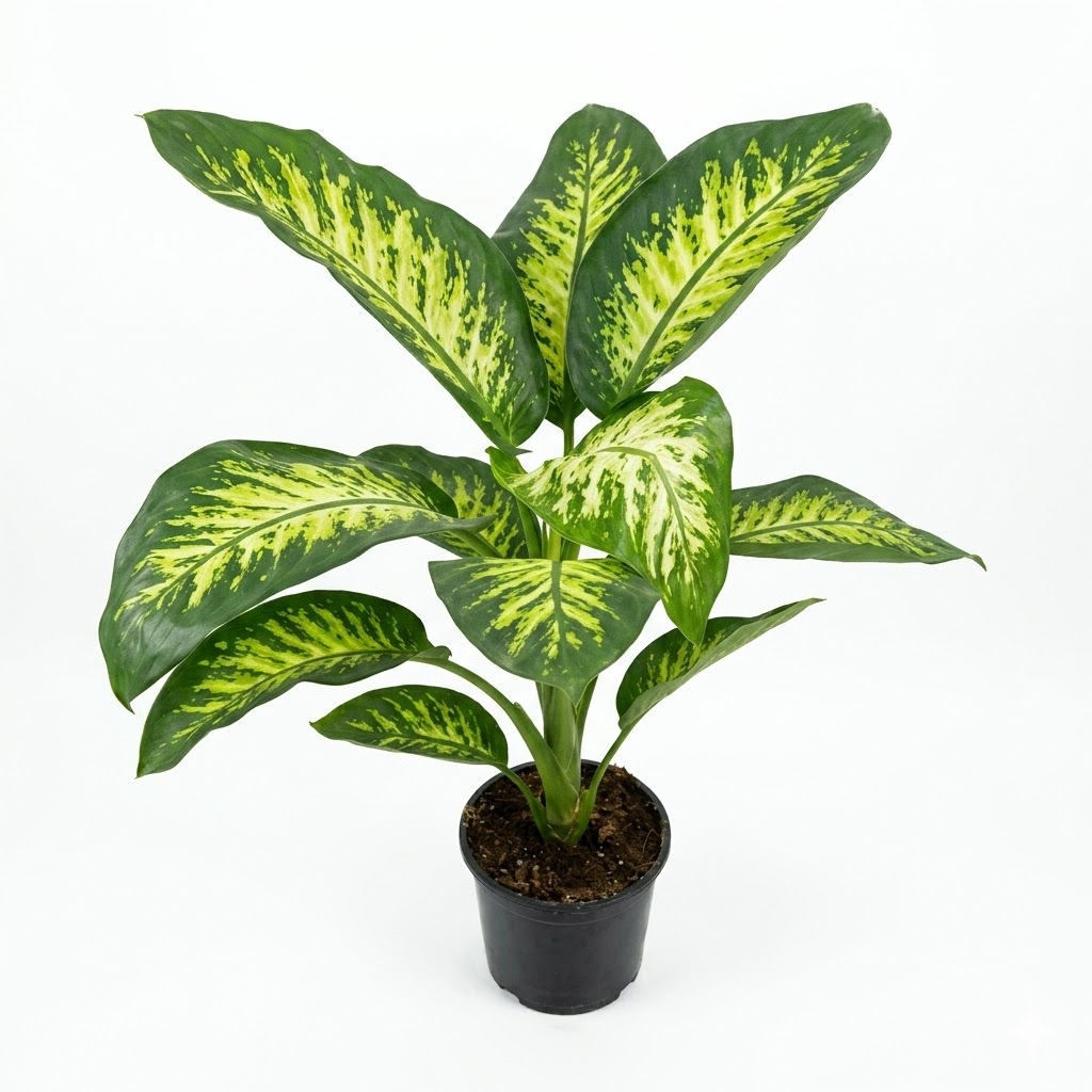 Sarı Desenli Dieffenbachia Saksı Bitkisi