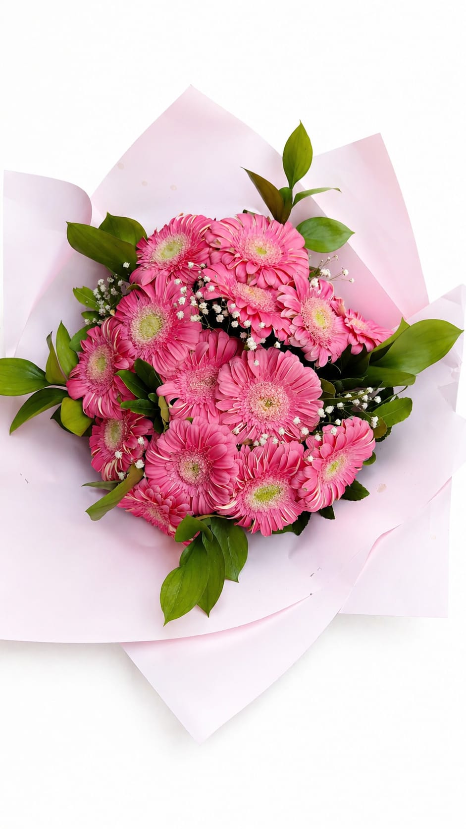 Pembe gerbera çiçek buketi